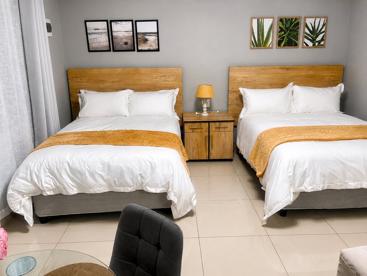 Family Room with two beds at Mashobs Guest House